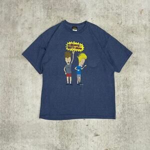 Vintage y2k beavis and butthead catoon tv show promo t-shirt